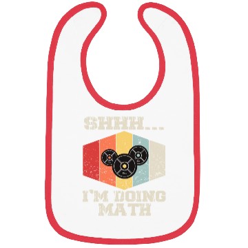 Discover Shhh i'm doing math Weight Lifting For Gym Workout Bibs