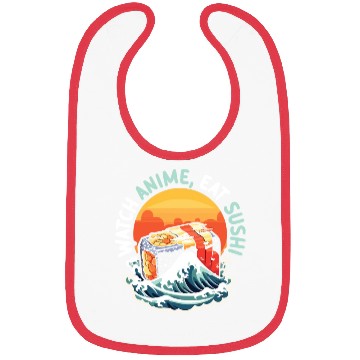 Discover Anime Sushi Lover Nigiri Sashimi Food Manga Otaku Bibs