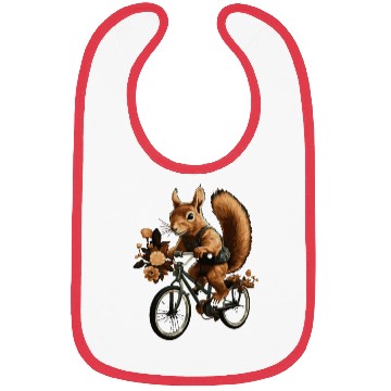 Discover Squirrel Riding A Bicycle Bibs