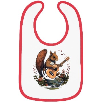 Discover Squirrel playing a guitar Bibs