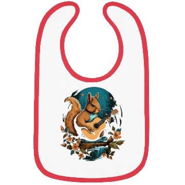 Discover Squirrel playing a guitar Bibs