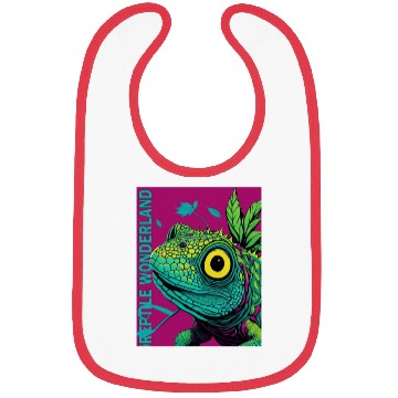 Discover Psychedelic Reptile Wonderland Retro Designs 7 Bibs