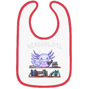 Discover Readsolotl Book Lover Funny Axolotl Bibs