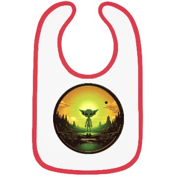 Discover Green Alien at Sunset Bibs