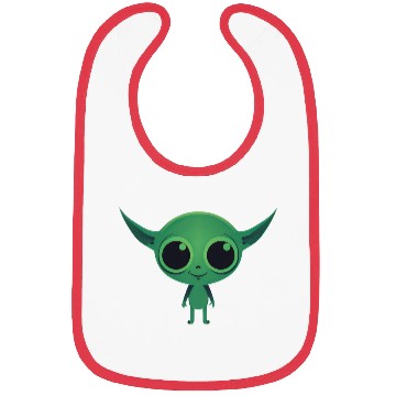 Discover Cute Green Alien Bibs