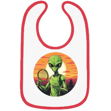 Discover Alien playing Tennis/Badminton at Sunset Bibs
