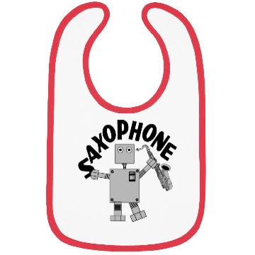 Discover Saxophone Robot Text Bibs