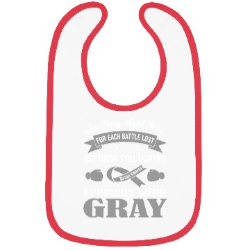 Discover I Proudly Wear Gray Brain Cancer Bibs