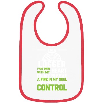 Discover I m A Logger I Was Born With My Heart On My Sleeve Bibs