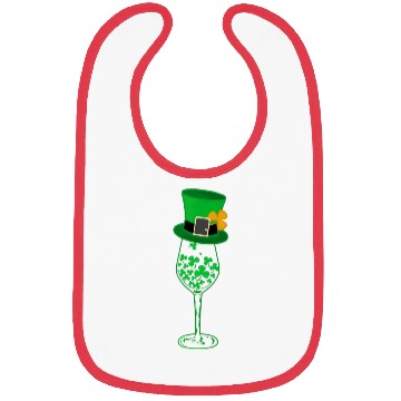 Discover Irish Green Shamrock St Patrick's Day Wine Drinkin Bibs