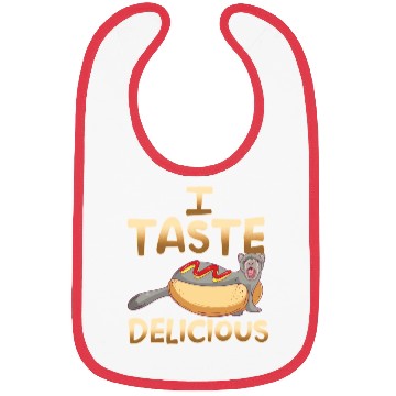 Discover I Taste Delicious Ferret Mom Dad Funny Ferrets Bibs