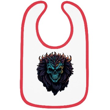 Discover scary Skull lion Bibs