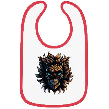Discover scary Skull lion Bibs