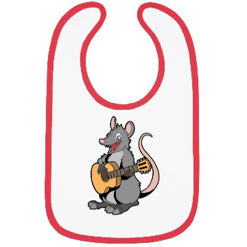 Discover Comic Opossum Playing Guitar Bibs