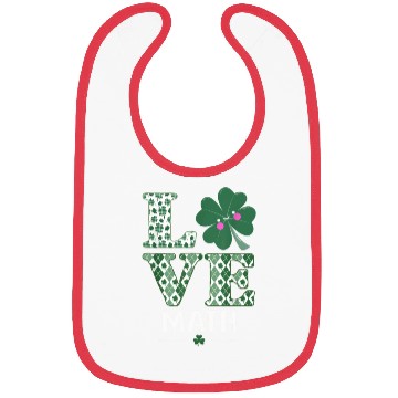 Discover Love Shamrock Math Teacher St Patricks Day Bibs