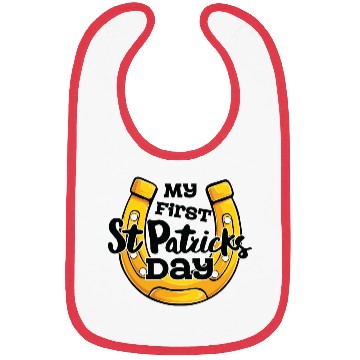 Discover My First Saint Patricks Day Horseshoe Bibs