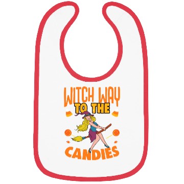 Discover Witch Way To The Candy Funny Trick Or Treat Bibs