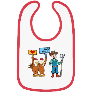 Discover Chickens Love The Farmer Chicken Farmer Bibs