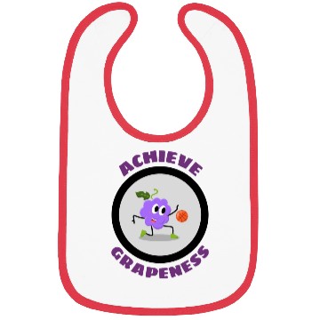 Discover Achieve Grapeness Grape Pun Bibs