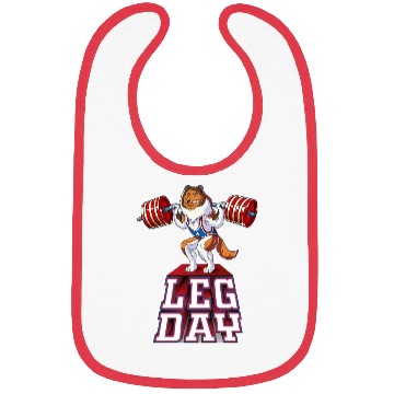 Discover Leg Day Sheltie Weight Lifting Squat Gym Bibs