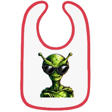 Discover Cool Green Alien - Extraterrestrial with Bibs