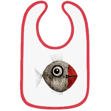 Discover Abstract Comic Fish / Weird Fish Bibs