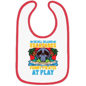 Discover Funny Horror Pirate Pirate Ship Pirate Captain Bibs