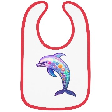 Discover Kawaii Dolphin - Fantastical Ocean Dreams Bibs