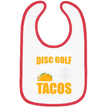 Discover Disc Golf Player - I Love Disc Golf And Tacos Bibs