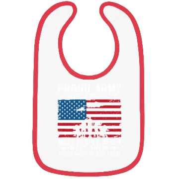 Discover Proud US Army Girlfriend Bibs