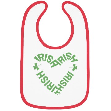 Discover Irish Text Heart Bibs