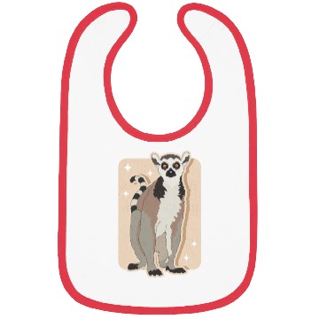 Discover Lemurs Lover Ring-Tailed Lemur Bibs