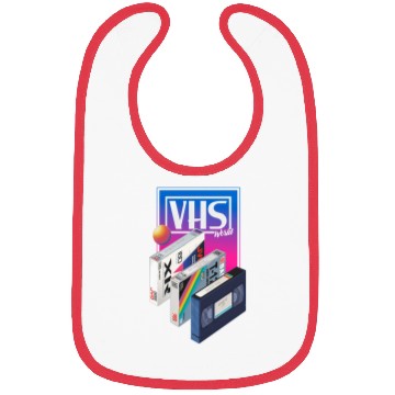 Discover 80s T ShirtVHS world Bibs