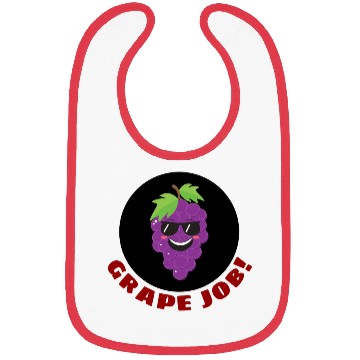Discover Grape Job Grape Pun Bibs