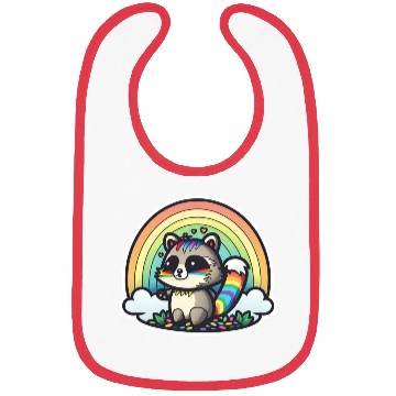 Discover Weird Rainbow Raccoon Bibs
