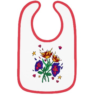Discover Flaming Floral Dreams Bibs