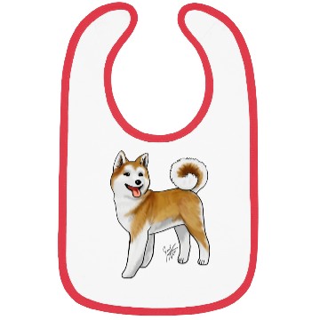 Discover Akita Light Faced Tan Bibs