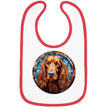 Discover Irish Setter Dog Breed Watercolor Glass Bibs