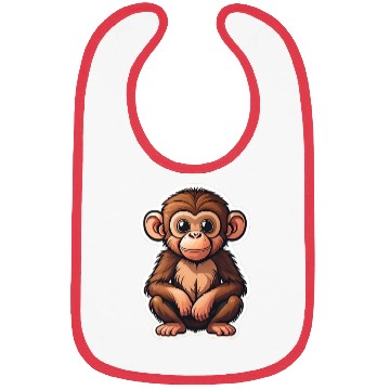 Discover cute cartoon cute monkey Bibs
