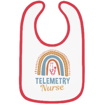 Discover Telemetry Nurse Boho Rainbow Apparel Bibs