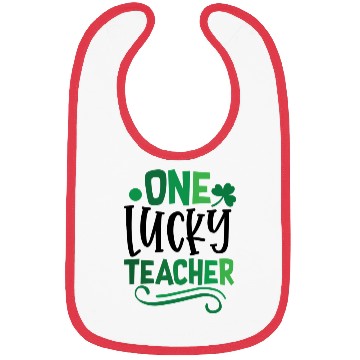 Discover One Lucky Teacher Clover Irish Ireland Bibs