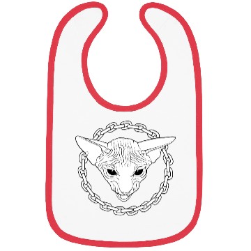 Discover Mad White Sphynx Cat Bibs