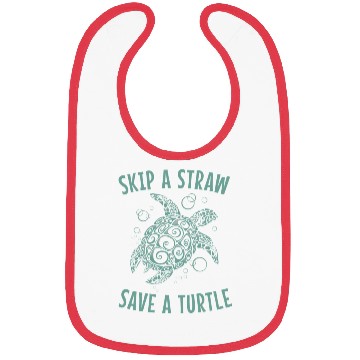 Discover Skip A Straw Save A Turtle Earth Day Bibs
