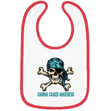 Discover I Wear Teal For Ovarian Cancer Awreness Pirate Bibs