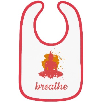Discover Breathe quote Buddha graphic Bibs