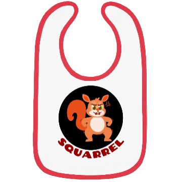 Discover Squarrel Squirrel Pun Bibs