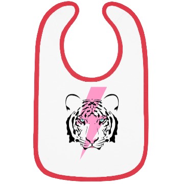 Discover tiger and hot pink lightning bolt premium Bibs