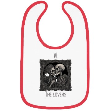 Discover Skeleton lovers tarot card style goth Halloween Bibs