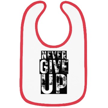 Discover Never Give Up (Rustic Design) Bibs