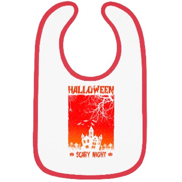 Discover Halloween scary night Bibs